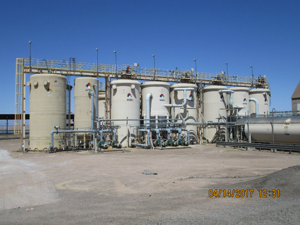 Some of the major components of NERT's groundwater treatment system include fluidized bed reactors, media separators, and an above-ground ethanol storage tank.