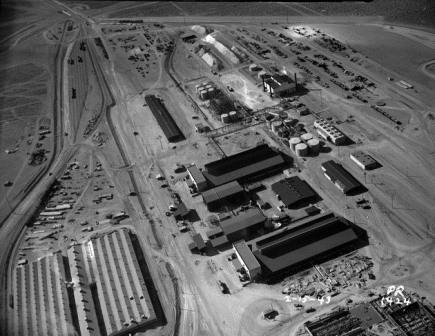 1943-02-15 Aerial view of the chlorine plant buildings at BMI.