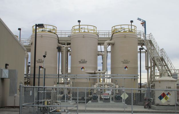 Endeavour's groundwater treatment system contains several major components, including first and second-stage fluidized bed reactors, a media separator, and a biofilter.