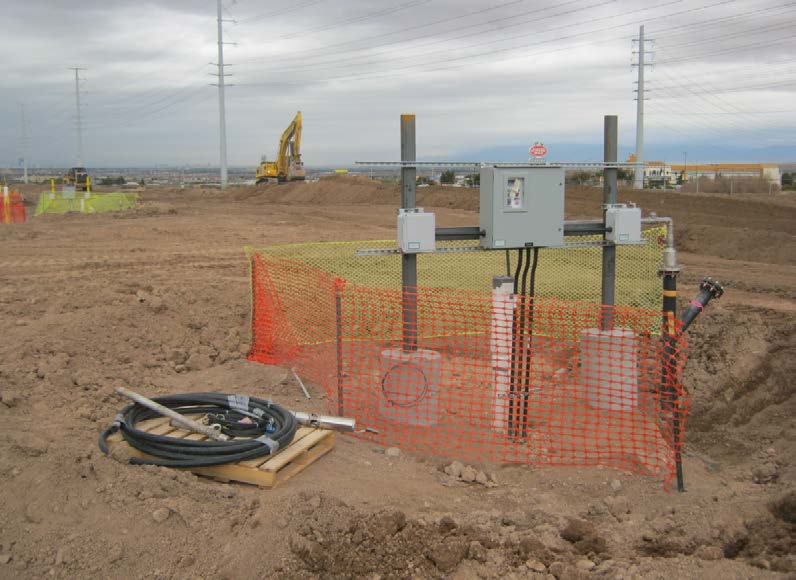 2015 - TIMET extraction wells (two of the series) along the subsurface groundwater remediation barrier wall.
