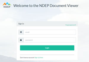 A screenshot of NDEP's online record database